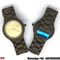 Reloj de madera / ébano de primera calidad, reloj de cuarzo, reloj de mármol HL04